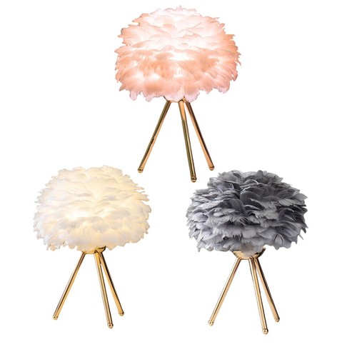 Lampe table plumes - lampe,