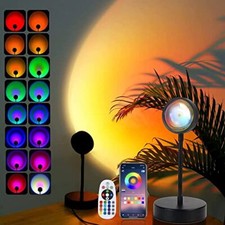 QUIGO Sunset Lamp Lampe Coucher de Soleil Veilleuse Led Chambre Neon Projecteur 