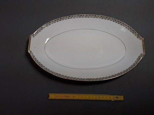 Ancien plat ovale porcelaine - ancien,