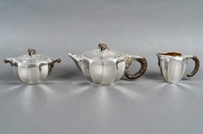 Service Thé Café Argent Art Nouveau Déco Jean Puiforcat Tea Coffee Set Silver