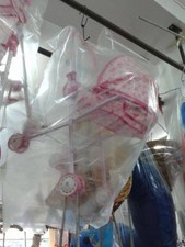 Poussette Couleur Rose en Métal Pour Poupées Filles Lel 50