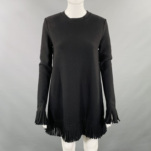 Robe mini laine noire à - mini,