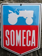 Plaque émaillée Agricole SOMECA SIMCA Enamel sign no john deere lanz massey