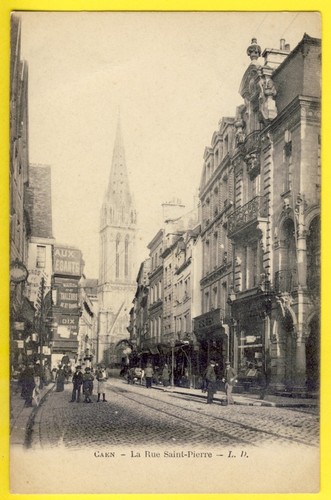 Cpa caen la rue - (cavados),