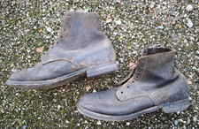 brodequins cuir retourné fauve semelle lisse modèle 1941 date 1945 France libre