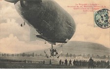Transport - Aviation - Dirigeable Lebaudy - Ascension de M. Berteaux, ministre
