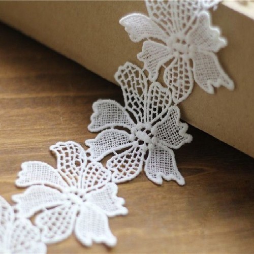Dentelle fleur applique blanc - fleur,