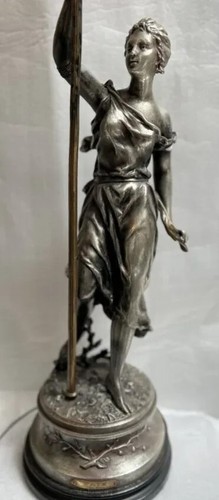 Antique french sculpture lamp - antique,