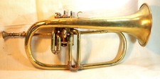 ANCIEN Bugle FLUGELHORN à pistons BESSON avec un piston accidenté SDB24CUI007