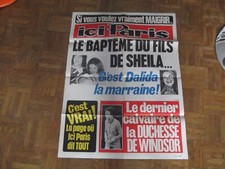 SHEILA  AFFICHE  ICI PARIS   DALIDA   SHEILA
