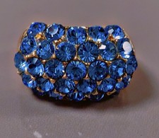 Taille 56 Bijou Bague AGATHA PARIS Gemstone Silvertone Cocktail Ring