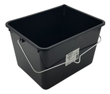 Grand Seau à Peinture de 8 l, avec Manche en métal, Noir