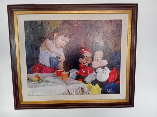 Rare tableau disney signé m - tableau,