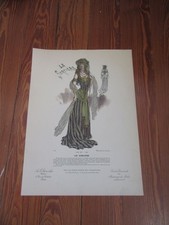 GRANDE GRAVURE MODE  1904 LA SORCIERE