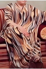 Grande robe imprimée zébrée taille 58/60