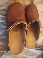  Chaussure Sabot femme cuir veritable taille 38 fait main