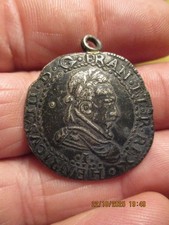 Ancien Pendentif Ancienne Pièce Bronze Henricus III D G Fran et R Rex