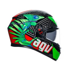 Casque Moto Intégral AGV K3 S Kamaleon Noir Rouge Vert E22.06
