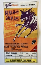 Billet Ticket de concert Rolling Stones Urban Jungle Paris 22/06/1990