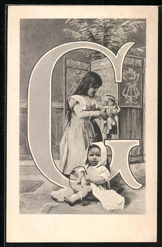 Carte postale enfants avec