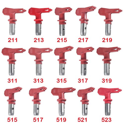 Red airless spray - spray, tips