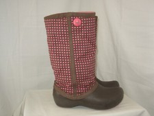 CROCS Bottes marron à pois rose 6 (P.36) Femme / Fille