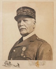 Pierre GANDON estampe gravure eau-forte burin portrait Maréchal Philippe Pétain