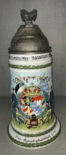 Chope à biere  regimentaire lutwaffe allemande avec lithopane MUNICH 1910