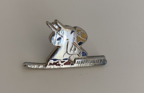 Pin ski albertville - ski, jo