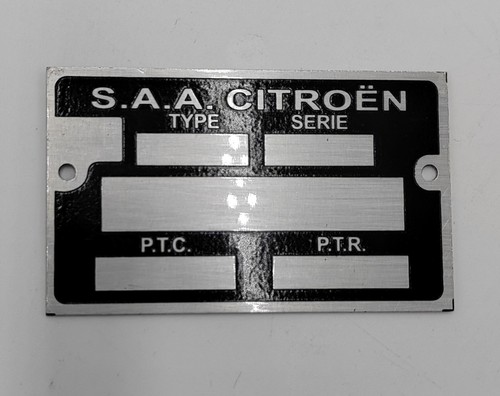 Plaque constructeur citroen - plaque,