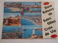 CP CARTE POSTALE VENDEE SAINT GILLES CROIX de VIE VUES DIVERSES - Ecrite en 1993