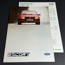 FORD ESCORT / 24p brochure catalogue Preise / 1984 DE / top! / incl. XR3i CABRIO