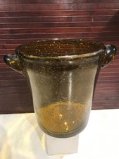 Seau à champagne verre bullé vintage style Biot