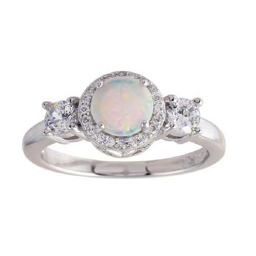 Bague halo ronde - bague,