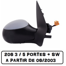 RETROVISEUR PEUGEOT 206 DROIT
