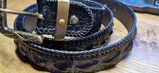 CEINTURE CUIR CROCO VERITABLE