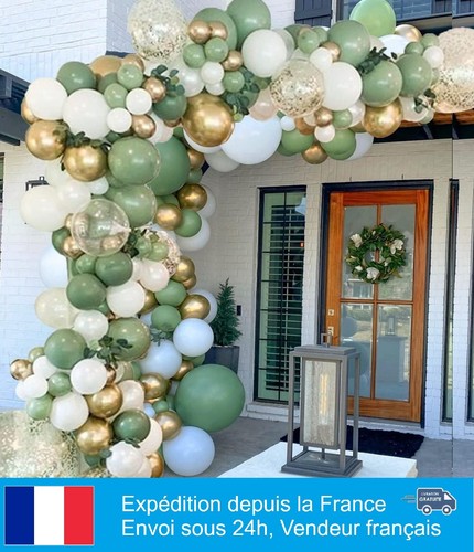 Guirlande ballons vert sauge - guirlande,