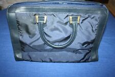 Sac à main ou de voyage porte document ancien en toile bleu marine DIOR  Vintage