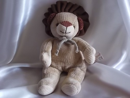 Doudou lion beige tricot - lion,