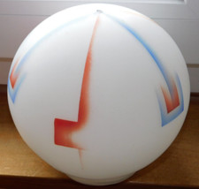 vintage LAMPE suisse BOULE de Plafond en Verre SWISS BUSSON plafonnier ABAT JOUR