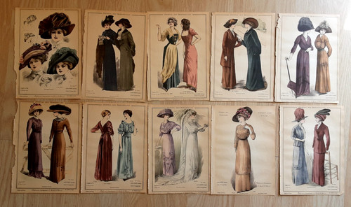 Lot gravures mode - 20,