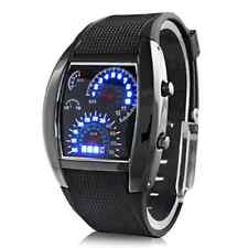 Montre DIGITAL LED BLEU STYLE TABLEAU de BORD VOITURE/ Bracelet Caoutchouc