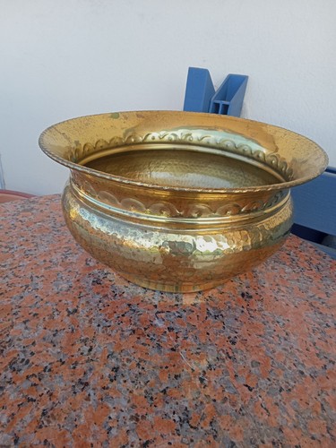 Cache pot vintage laiton - pot, en