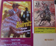 Affiche des fêtes -  BIARRITZ : féria Andalouse et super corrida Portugaise