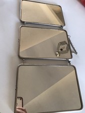 Ancien miroir triptyque de barbier Chaîne
