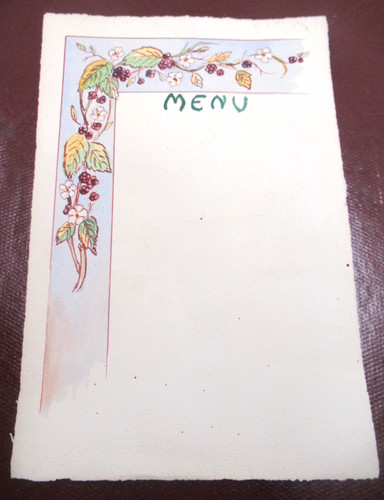 Beau menu vierge vers 1920 - vers, 1920-30