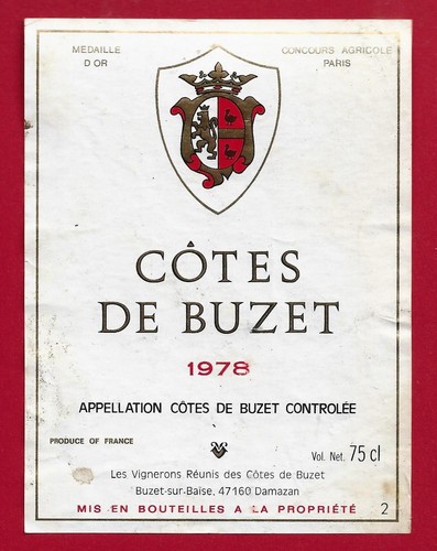 Etiquette côtes de - etiquette,