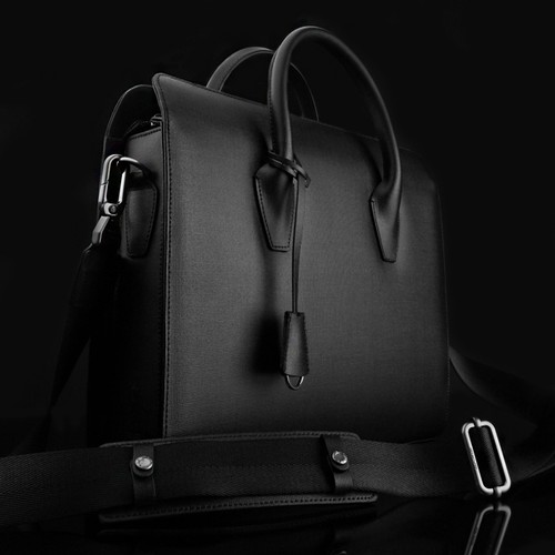 Gariz leather briefcase - leather, camera