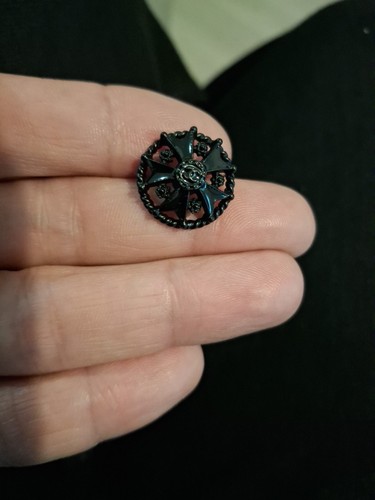 Bouton chanel 18mm - etoile, noir