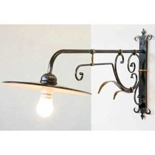 Lampe Murale En Fer Forgé Fait Main Avec Des Spirales Forgées